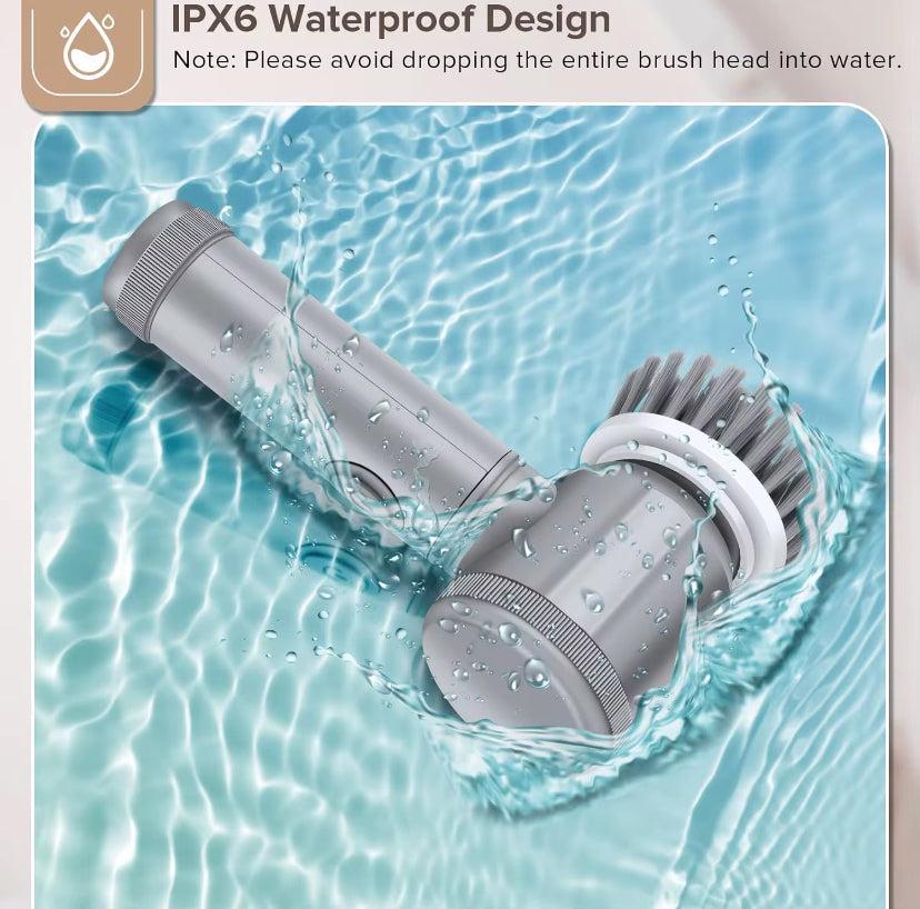 Electric magic brush with 6 replaceable brush heads