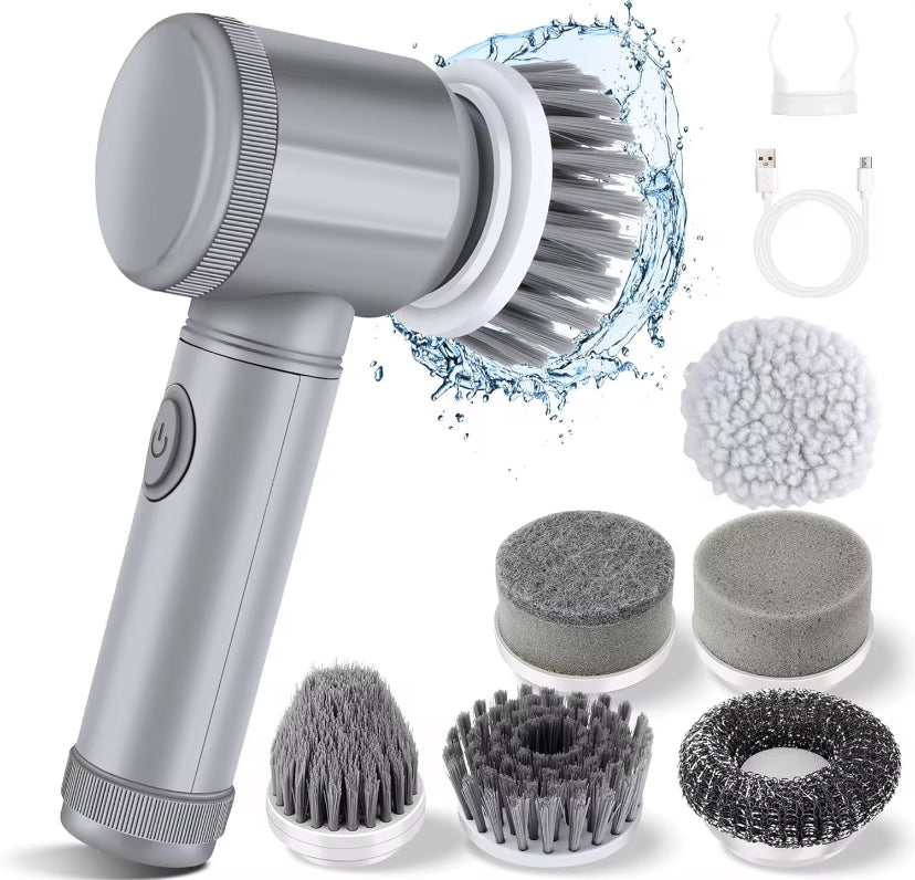 Electric magic brush with 6 replaceable brush heads